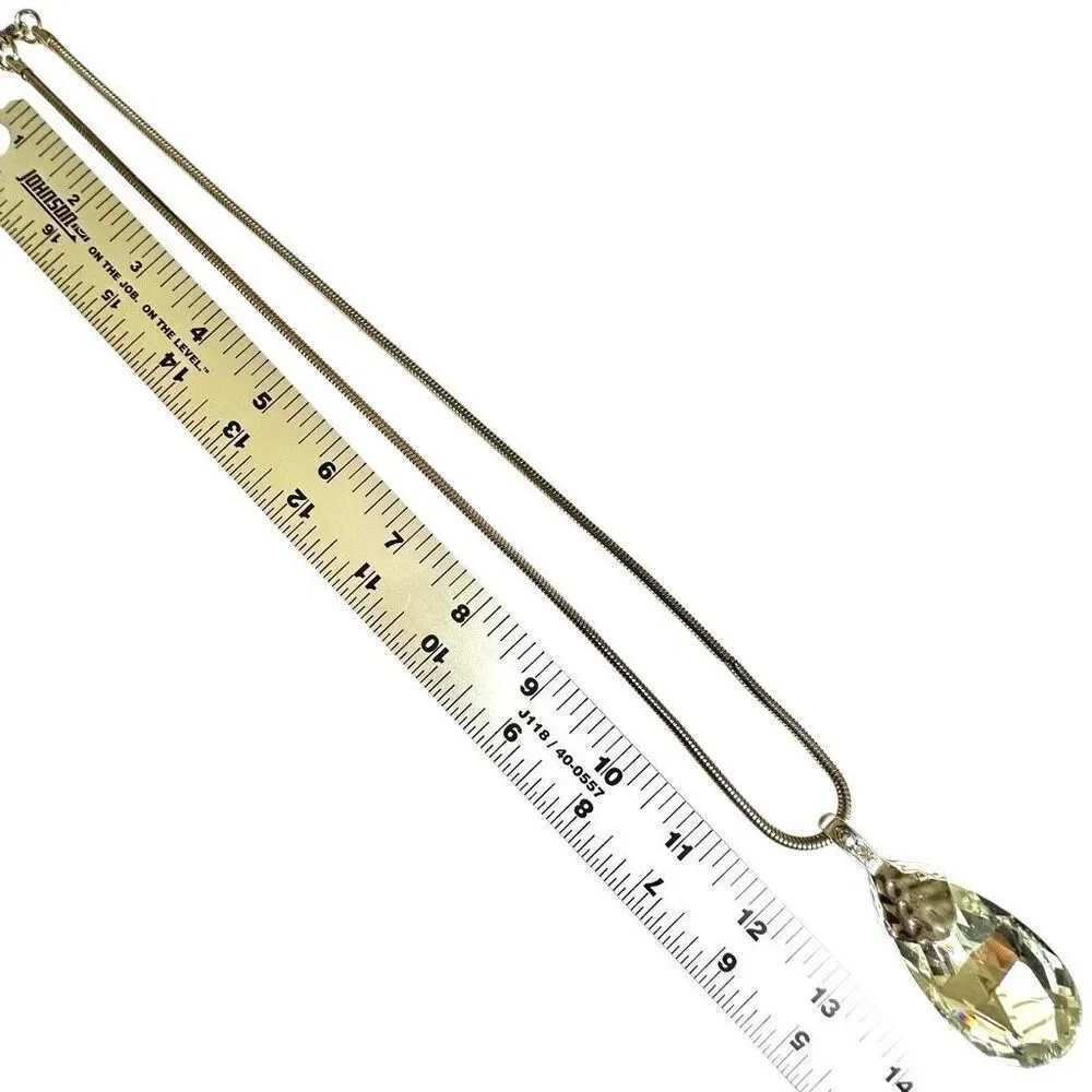Vintage  Crystal Teardrop Necklace